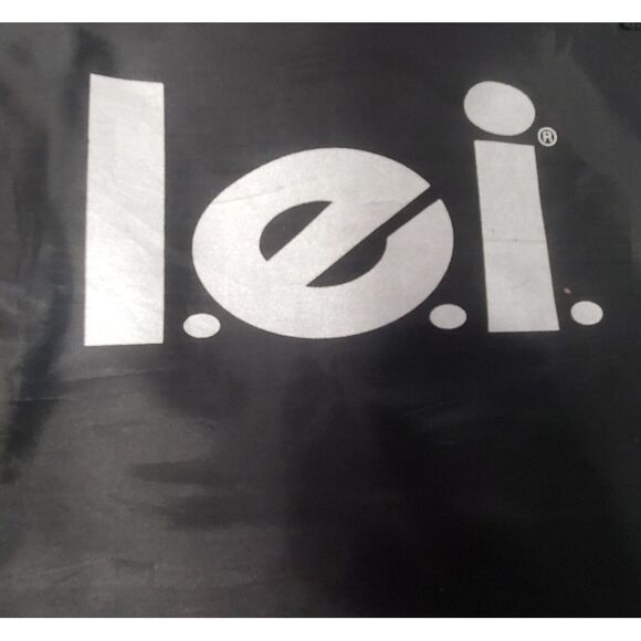 VTG LEI Denim Handbag Y2K Retro Tote Messenger Bag Flap Fold Over w/ ID Card! - Picture 9 of 15